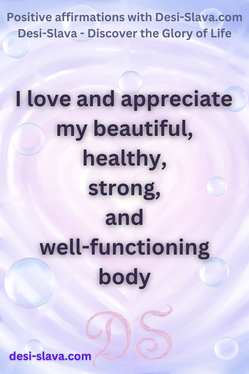 Positive Affirmation – Love and Appreciate Your Body